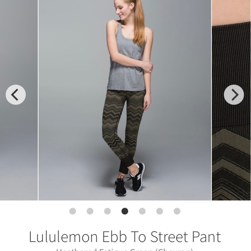 Lululemon Ebb to Street Pant Leggings green